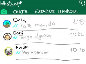 el whatsapp con mis amigas